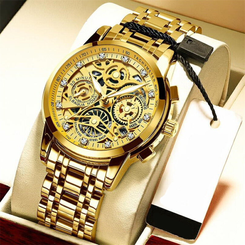 Reloj de pulsera para hombre, reloj masculino de lujo, Original, resistente al agua, elegante