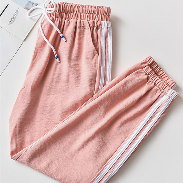Y2k pantaloni della tuta per le donne estate vestiti di moda coreana pantaloni sportivi pantaloni Bomber Oversize pantaloni da jogging rosa pantaloni larghi vestiti