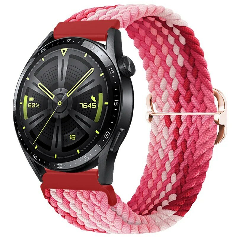 Bracelet en Nylon pour Samsung Galaxy watch 4/classic/46mm/Active 2/Gear S3/amazfit, bracelet élastique réglable Huawei GT 2/3 Pro