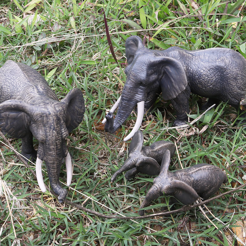 Model Hewan Liar Hutan Baru Simulasi Kebun Binatang Patung Gajah Raksasa Figur Aksi Mainan Koleksi Pendidikan untuk Anak-anak
