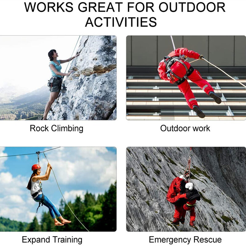 Cuerda de seguridad de alta resistencia para escalada en roca, accesorios para senderismo, equipo de acampada, herramientas de supervivencia para Escape, 10m, 20m, 10/12mm de diámetro