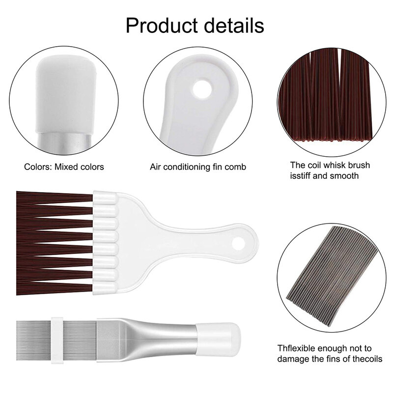 Universal Car Radiator Condenser Fin Comb Sets Air Conditioner Coil Straightener Hand Cleaning Tool Auto Cooling System Repair