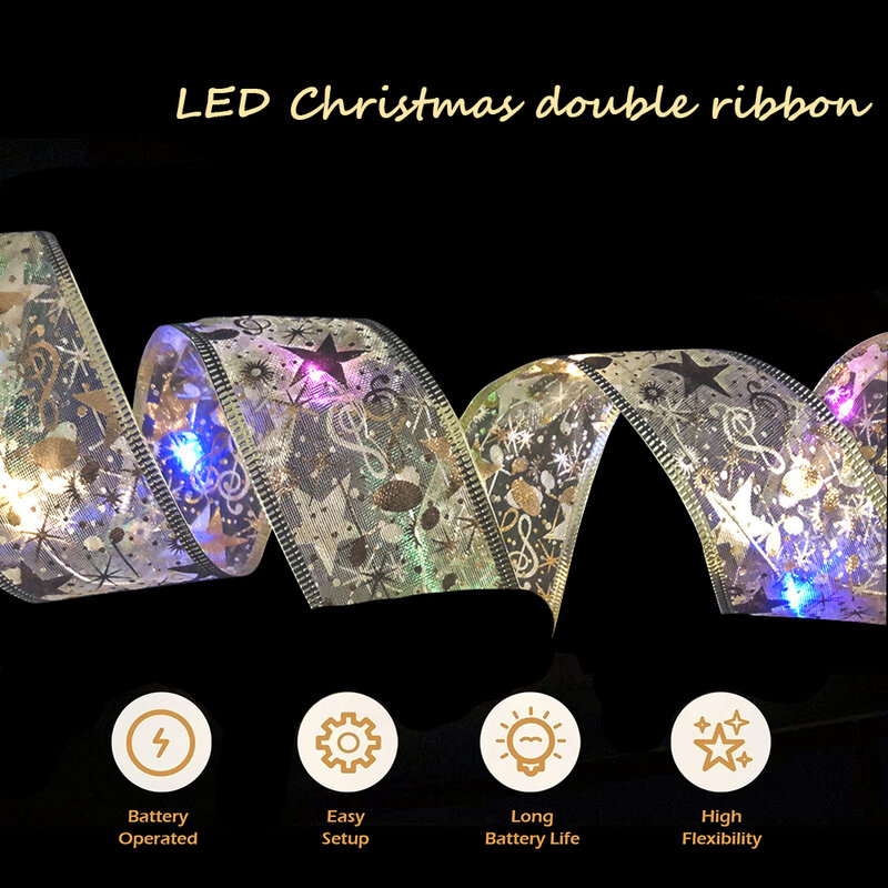 1/2 متر LED الجنية أضواء سلاسل كوبر سلك الشريط الانحناء أضواء مصباح عيد الميلاد لحفلات الزفاف شجرة عيد الميلاد زينة