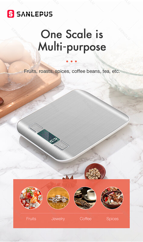 Báscula Digital de cocina para alimentos, peso de gramos y onzas para perder peso, para cocinar y hornear, de alta precisión con pantalla LCD retroiluminada