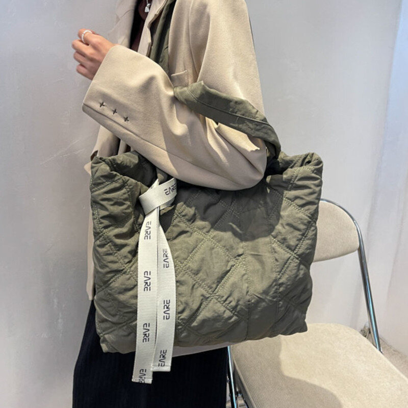Large Capacity Women's Handbag Shoulder Bag Autumn Winter Casual Nylon Zipper Shopping Bags School Bags Ladies Party Tote Bag