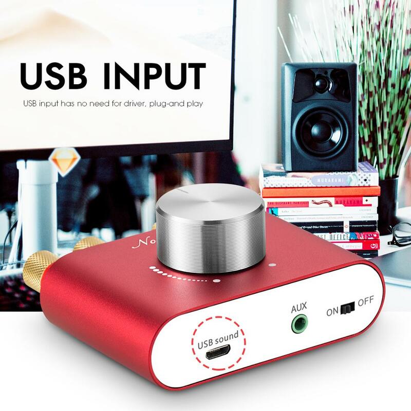 Nobsound – Mini amplificateur numérique Bluetooth 5.0 HiFi TPA3116, Audio stéréo, 2.0 canaux, puissance 100W