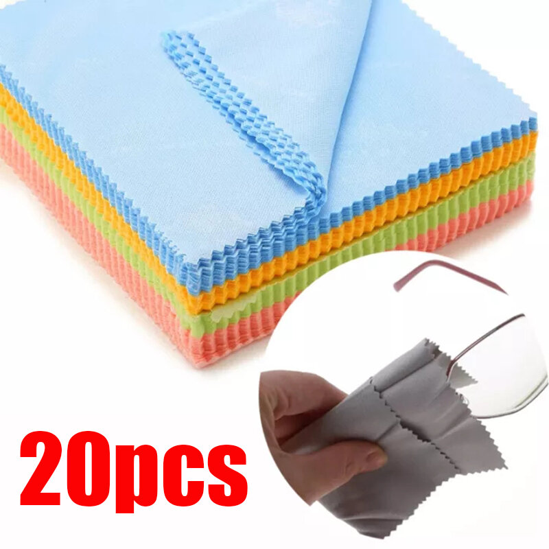 20pcs High Quality Chamois Glasses Cleaner Microfiber Cleaning Cloth for Glasses Cloth Len Phone Screen Cleaning Wipes Wholesale