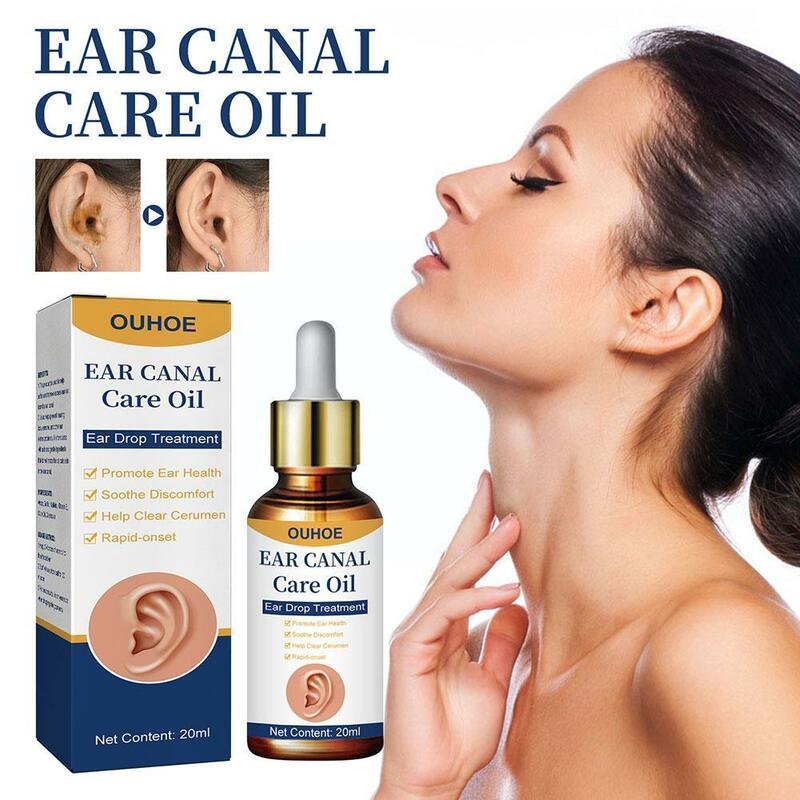 20ml Ear squillo alleviare le gocce alleviare la sordità acufene udito mal d'orecchie prurito trattamento duro olio assistenza sanitaria N2M6