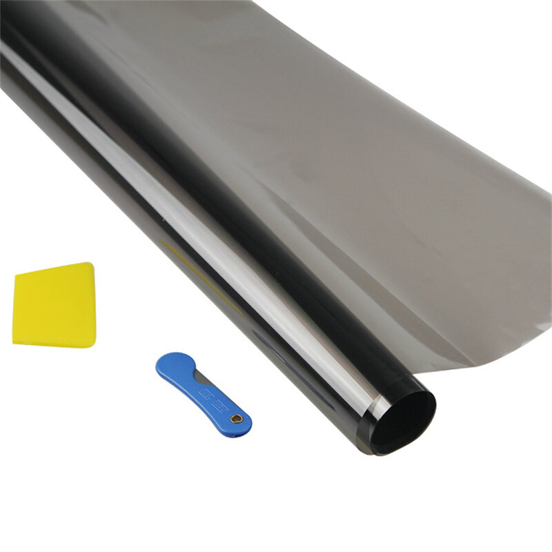 Película de tinte para ventana de coche, pegatina de vidrio para parasol, protector UV, 50x300cm, 5/15/35/50% VLT, 1 rollo