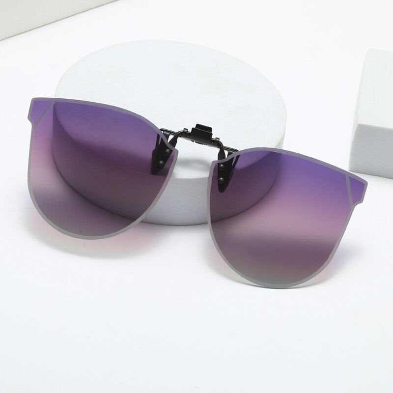 여성 선글라스 클립 온 편광 광학 안경 클립 그라디언트 렌즈 미러 안경 자외선 차단 운전 선글라스 2022 유행