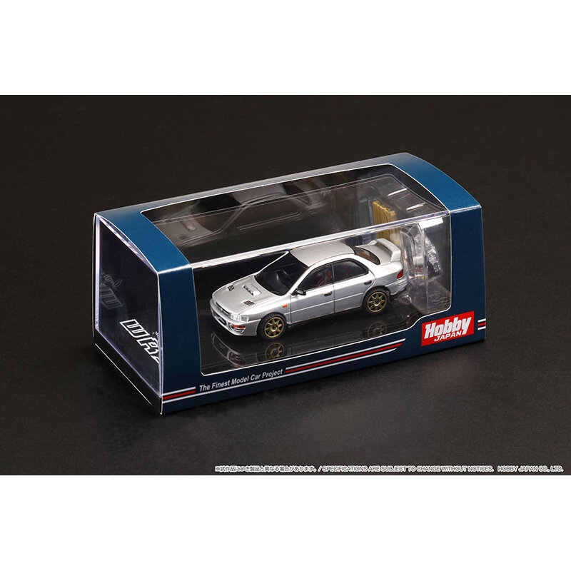Hobby-coche Diorama de aleación deportiva de Japón, Subaru Impreza STI WRX GC8, colección de modelos de coches en miniatura, juguetes en Stock, 1:64