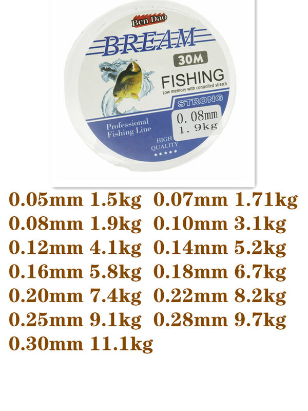 Senar Pancing Es Musim Dingin Nilon Monofilamen 50M 4 Helai PE dan 30M Senar Pancing Superkuat untuk Pancing Ikan Mas