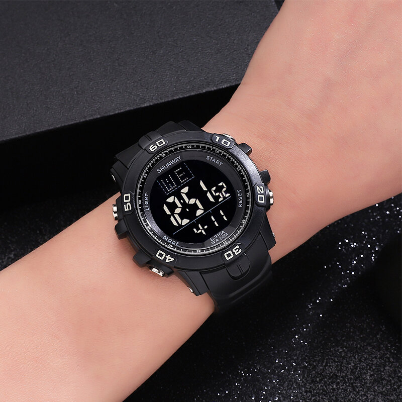 Digital Men Military Multifunction Watch 50m Waterproof Wristwatch LED Clock Sport Watch Male Big Watches Men 2022