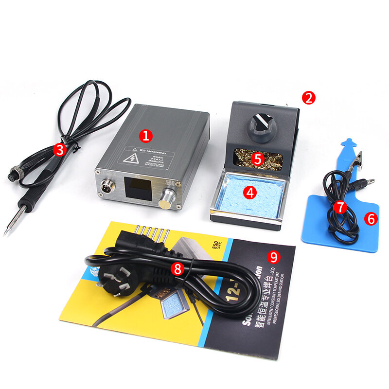 OSS T12-X Soldering Station Electronic Soldering Iron with T12 Tips for BGA SMD PCB Repair Cell Phone Board Welding Repair Tools