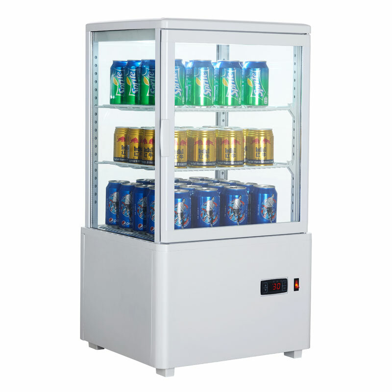 new arrival cold countertop chiller glass display commercial fefrigerated showcase for supermarket