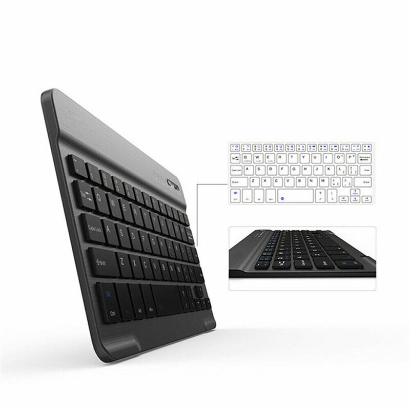Mini teclado compatible con Bluetooth para ipad, Teclado retroiluminado inalámbrico para tableta, teclado recargable para teléfono móvil y portátil