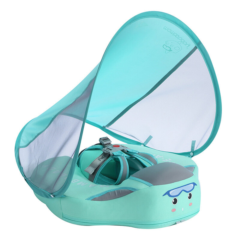 Manbao Cincin Berbaring Tiup Gratis Bayi dengan Tenda Cincin Berenang Cincin Mengambang Ruang Renang
