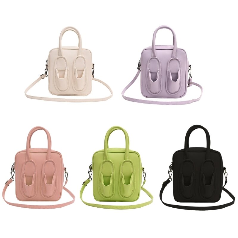 M6CC Slippers Shoulder Bag for Women PU Crossbody Bag Female Handbag Messenger Bag Small Satchel Bag Lady Shopping Dating Bag