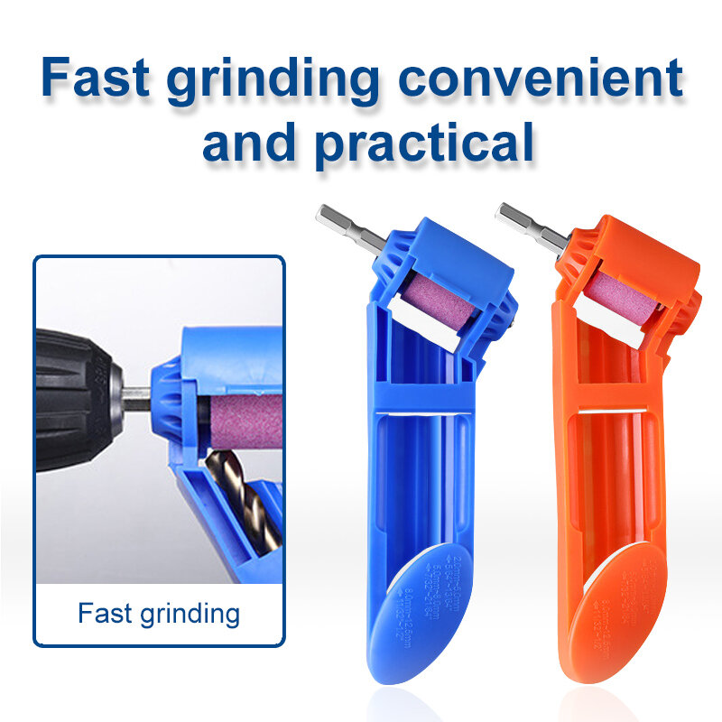 1 set Corundum Grinding Wheel Bit Tool Portable Drill Bit Sharpener Twist Drill Bit Sharpening machine 2-12.5mm Blue or Orange