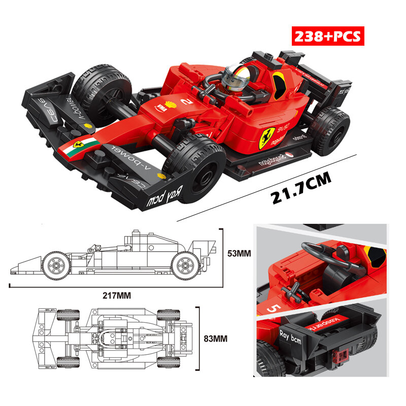 Compatible Technical F1 Formula McLarens Super Race Speed Champions Cars Building Blocks Concept Bricks DIY Model Kids Toy Gifts