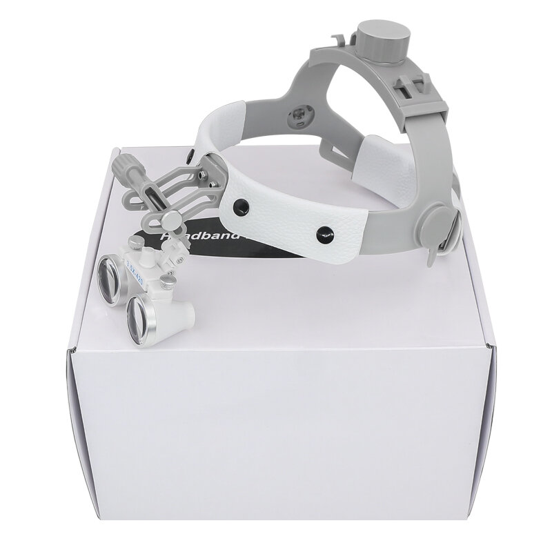 3.5X Dental Loupe Binocular Magnifier 320-420 mm Ultra-light Helmet Magnifying Glass Wide Field of View Dental Loupes