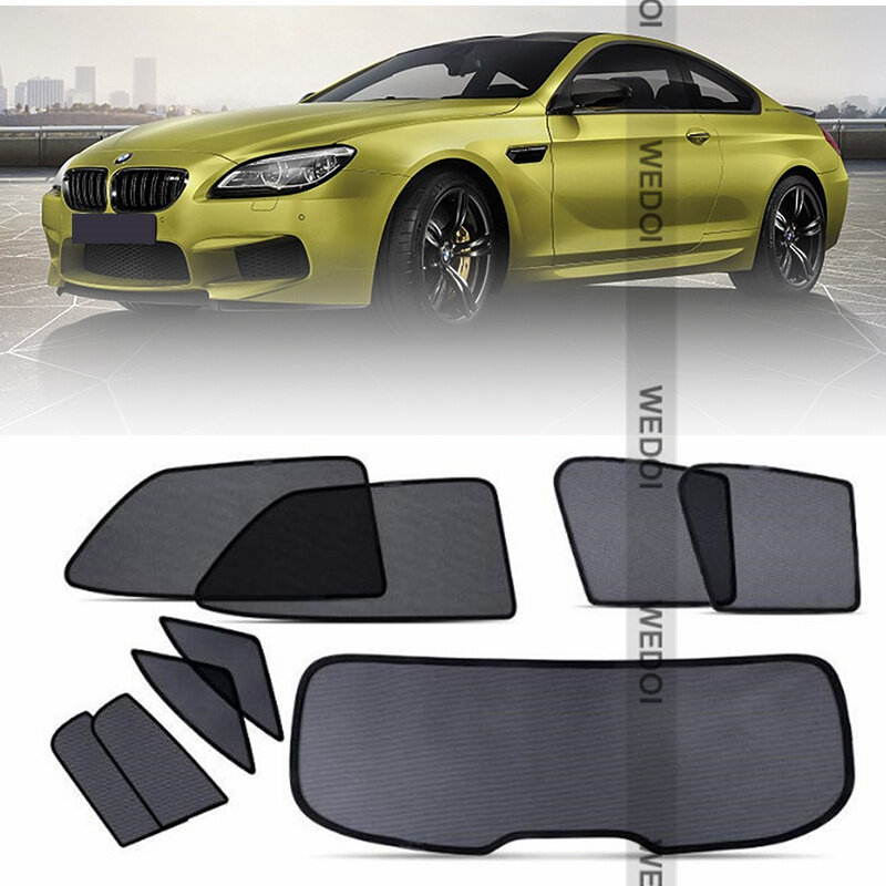 รถแม่เหล็กม่านบังแดดขายร้อน Sun Shield Double ด้านรถด้านหน้าด้านหลังสำหรับ BMW Sun Shade Protector
