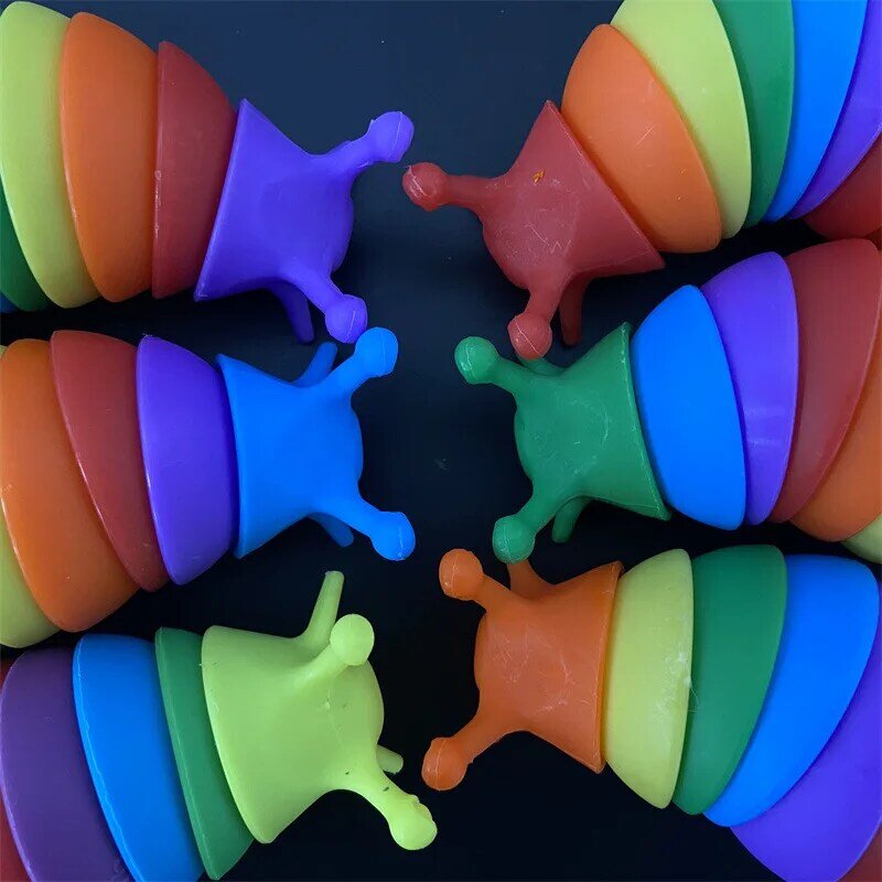 3D Fidget Slug articulado realista insectos juguete diversión gateando juguete sensorial se puede torcer casualmente agradable liberar el estrés