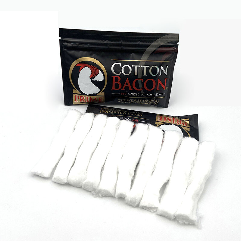 2 Pak 100% Katun Murni Bacon Prime Versi Emas Bacon Katun untuk RDA RBA Kawat DIY Alat Aksesori