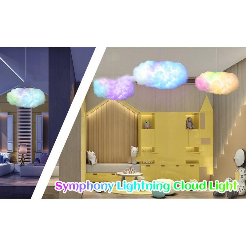 3D RGB Led Cloud ที่มีสีสันด้วยรีโมทคอนโทรล USB Powered ปรับความสว่าง DIY สำหรับภายในบ้านตกแต่งห้องนอน