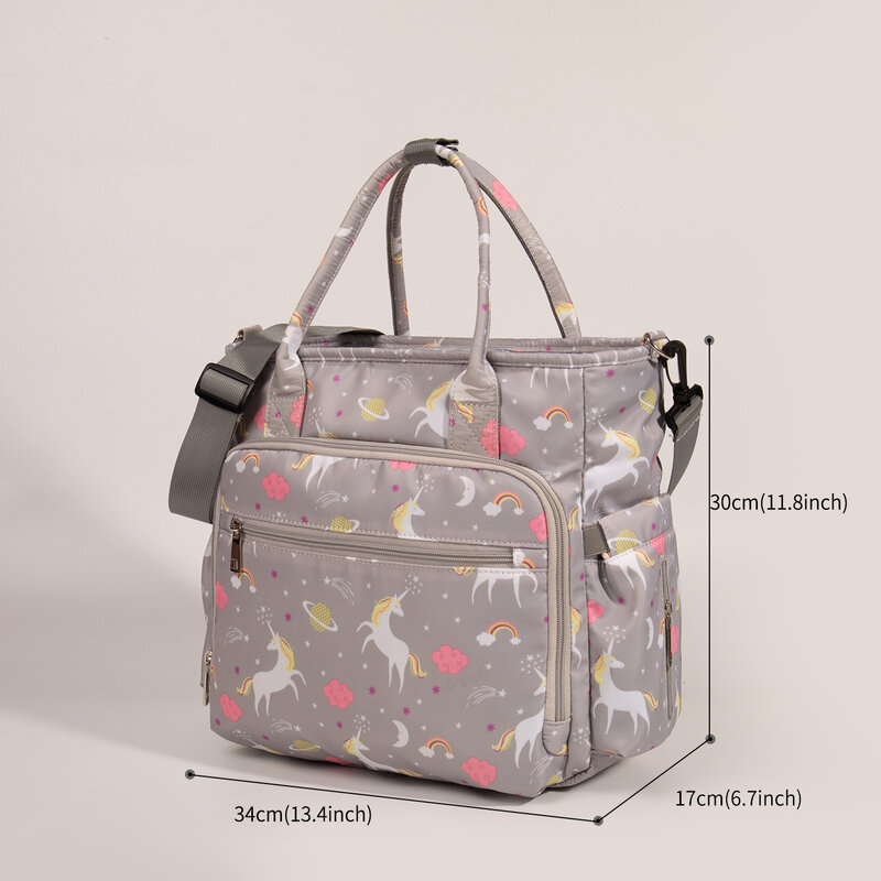 Вместительная сумка-тоут для мам Lequeen, модный дорожный рюкзак для детских подгузников, мешок для ухода за ребенком, больничная сумка для мам