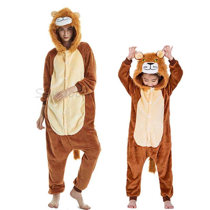 Pijamas Kigurumi de invierno para niños y niñas, ropa de dormir de animales de dibujos animados de unicornio, mono cálido de franela