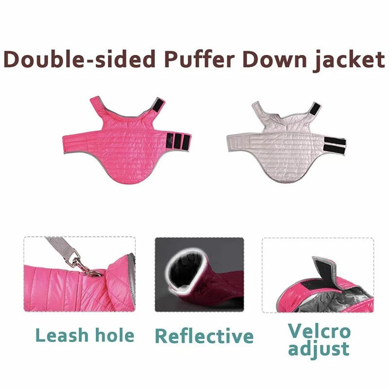 Reversible Pet Dog Clothes Waterproof Winter Warm Coat Both Sides Down Jacket For Small Medium Dogs Schnauzer Pet Puppy Clothing