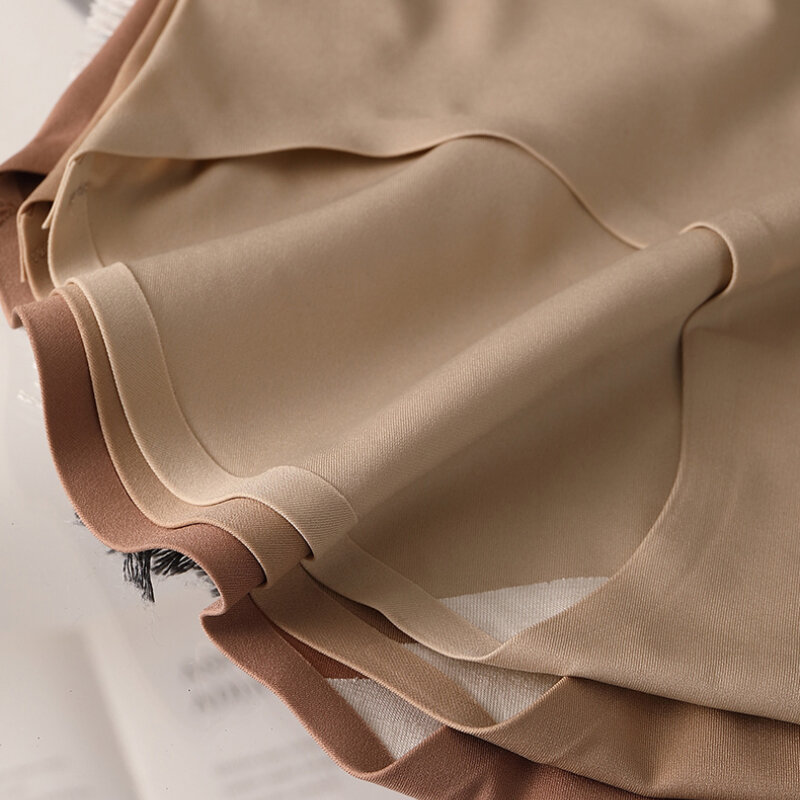 Culotte invisible sans couture pour femme, sous-vêtement ultra fin, taille haute, couleur unie, confortable, lingerie