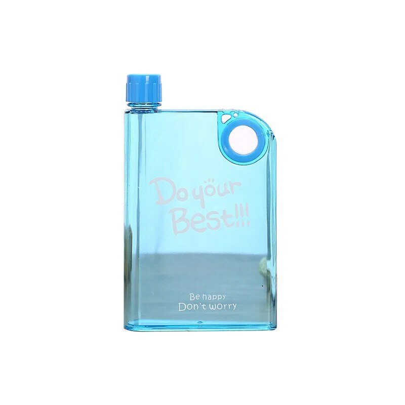 PPortable Flat Water Bottle Reusable Slim School Supplies Creative New Space-saving Leak Flat Plastic Proof for School Out PUO88