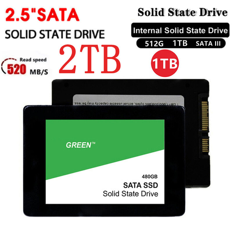 SSD 500GB 1TB M.2 SATA Giao Diện Mạng Lưu Trữ 1TB HHD Rắn Ổ Đĩa Cứng 2TB Dung Lượng Cao Dành Cho Laptop