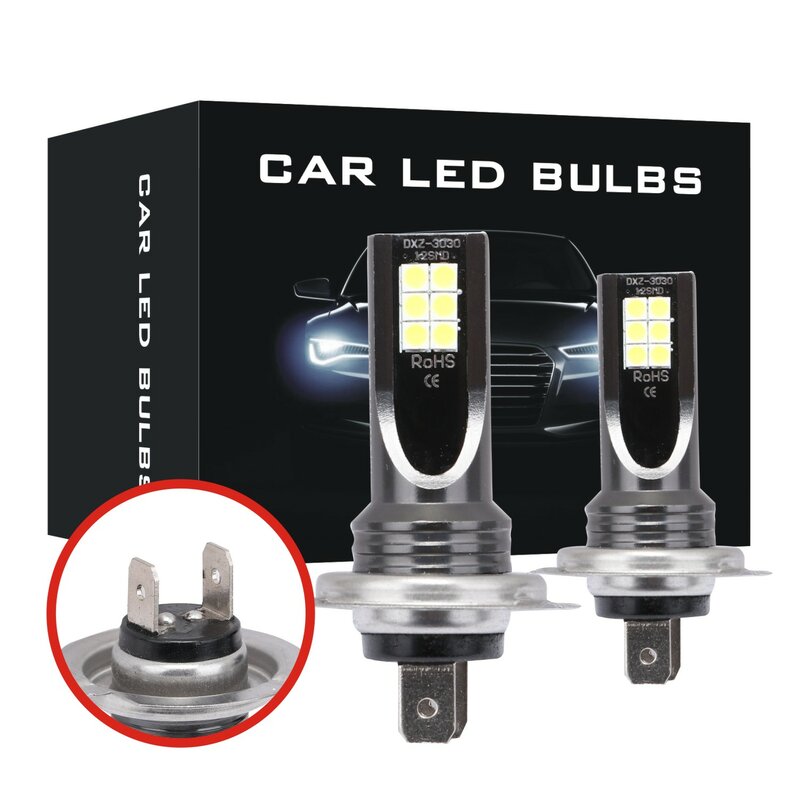 Faros LED antiniebla para coche, bombillas de 9005 K, 9006 K, 6000K, 3000K, 12000K, 2 piezas, H11, H8, H4, H7, H1, H16, H3, H10, 4300, HB3, HB4