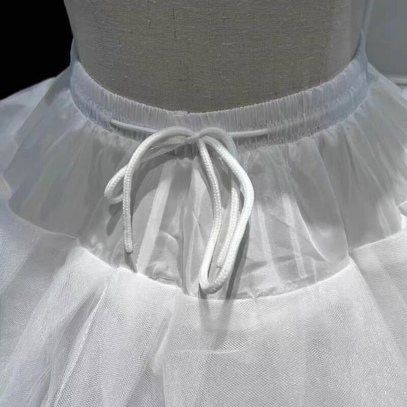 ขายใหม่4 Hoops บิ๊กสีขาว Petticoat Super Fluffy Crinoline Slip Underskirt สำหรับงานแต่งงานชุดเดรสเจ้าสาวในสต็อก