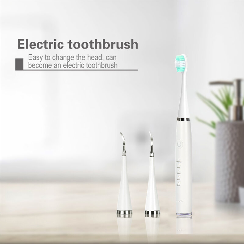 Электрическая зубная щетка, ультразвуковой прибор для чистки и отбеливания зубов, с зарядкой от USB, устройство для быстрой зарядки зубов