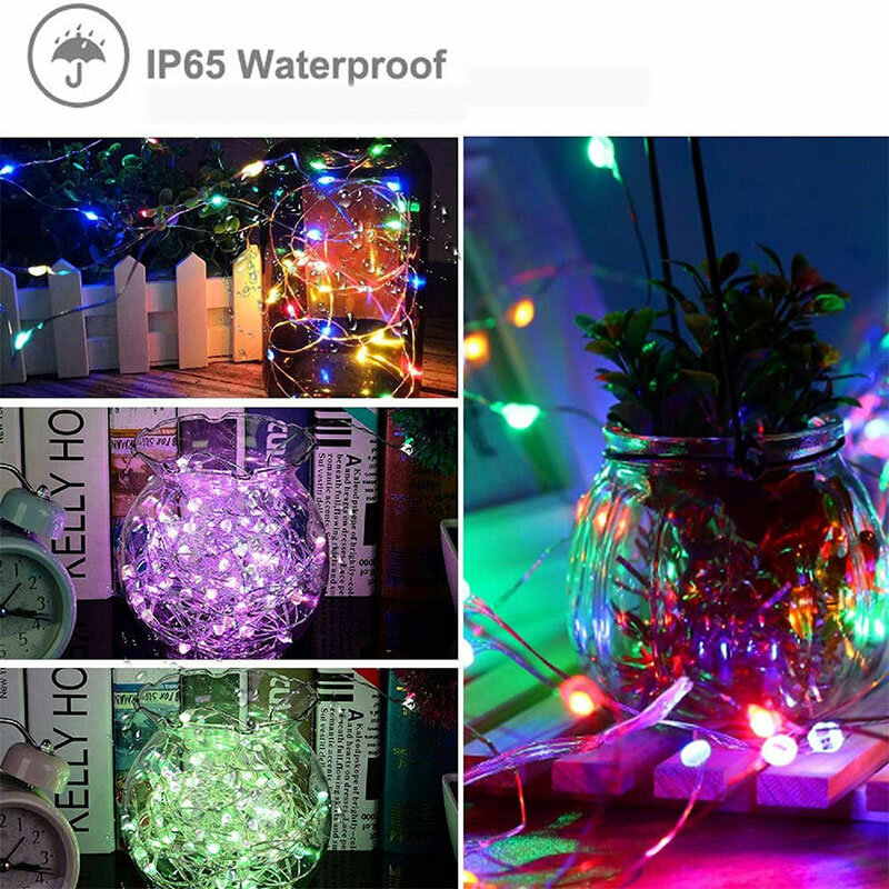LED Strip 5V USB Bluetooth Room camera da letto Outdoor Garden Bead Light String Holiday Party Decoration Supplies telecomando a 24 tasti