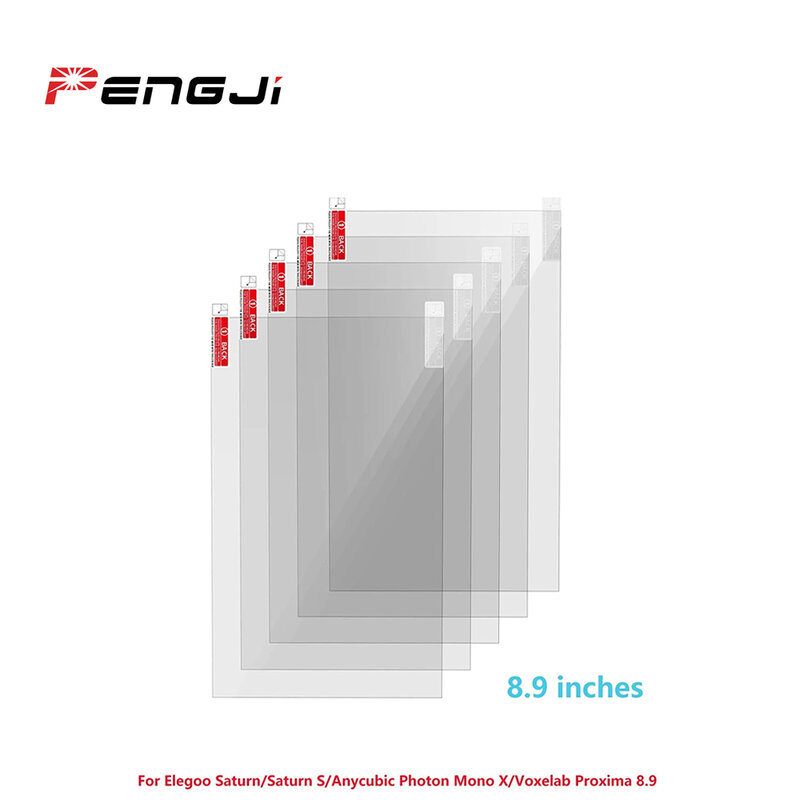 5 pces película protetora para 8.9 polegadas pj089y2v5 tela lcd compatível para anycúbico fóton mono x/elegoo saturn anti-risco fil