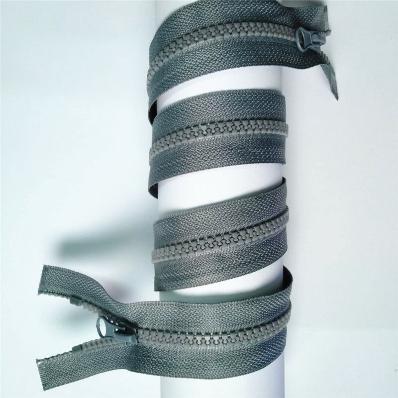 10Pcs 5# 80CM-90CM (31.5 Inch-35.5 Inch) Resin Double Zipper Head Zipper  For Clothing Or Bags