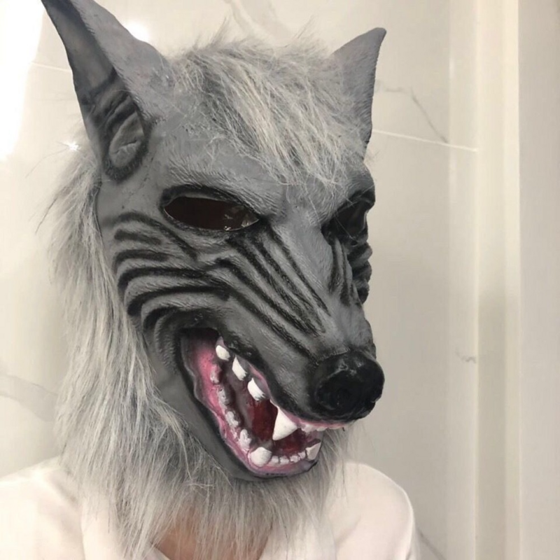 Wolf Kill Mask Cosplay Accessories Hand Animal Hood Mask Halloween Masquerade Werewolf Gloves Party Performance Props