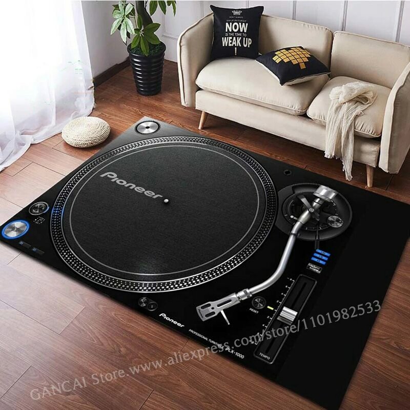 Disc Player Carpet Rugs For Bedroom Living Room Furry Floor Mats 3d Printing Large Carpet Room Decor Aesthetic Home Decorarion