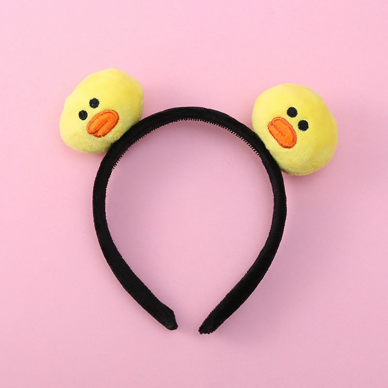 New Korean Fashion Animal Hair Band Women Plush Cartoon Duck Bear Rabbit Ear Headband Girls Cute Headwear Hair Accessories Gifts