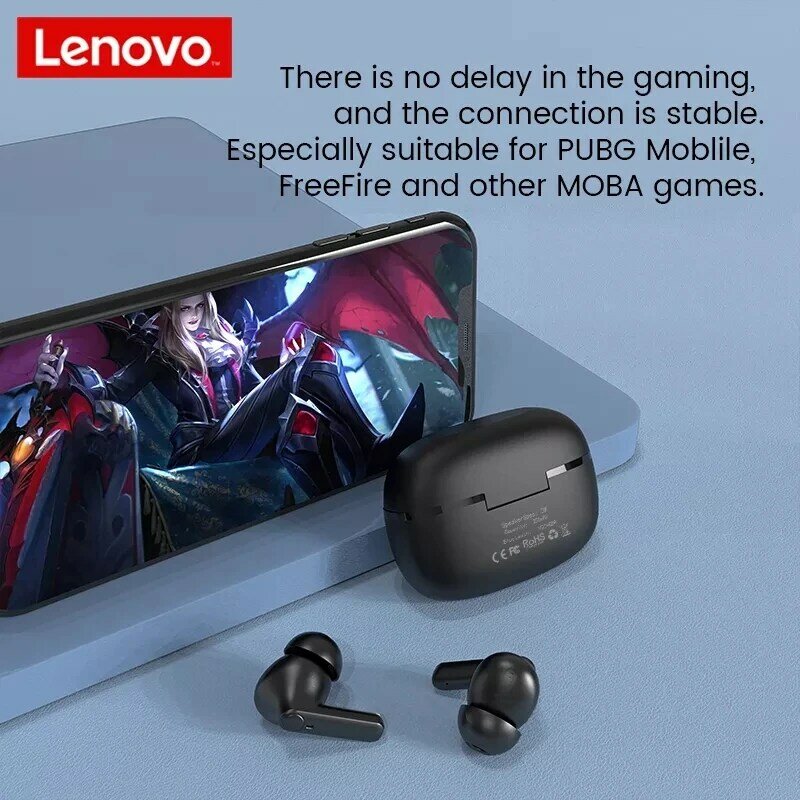 Lenovo HT05 True Wireless Ear Buds Bluetooth 5.0 Sport cuffie Touch Control impermeabili cuffie HD con cancellazione del rumore