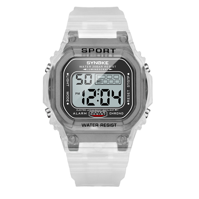 Relógio digital esportivo masculino de luxo, à prova d'água, cronógrafo, alarme led, quadrado, relógio eletrônico, relógio de pulso militar para homens