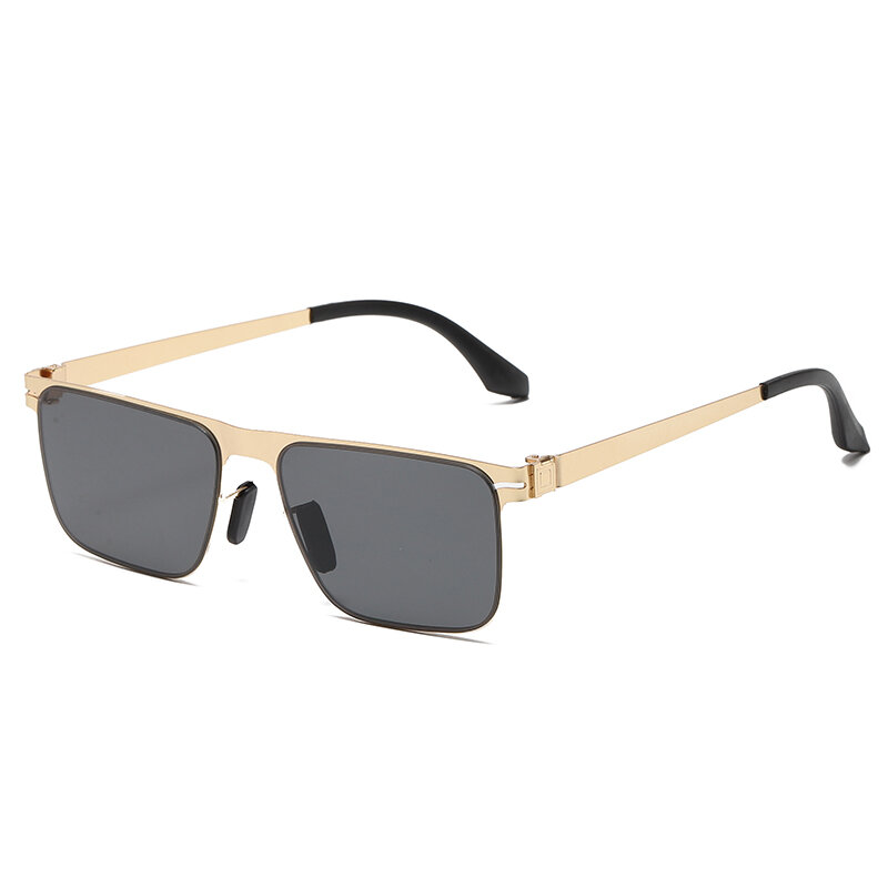Men's Classic Luxury Gradient Sunglasses For Men Women Driving Fishing Hiking Metal Sun Glasses Male Vintage Glasses Man Shades