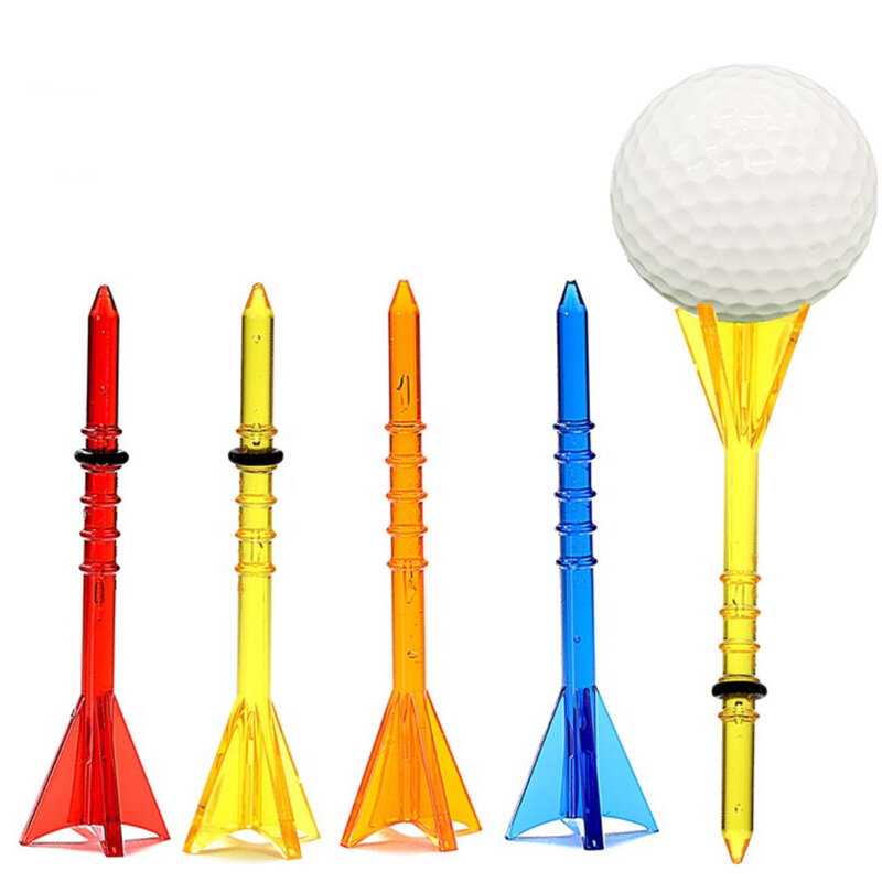 재사용 가능한 플라스틱 골프 티, 3-1/4 내구성, 낮은 드래그, 마찰 감소 및 측면 회전, 4 가지 색상 골프 티, 83mm, 20 개