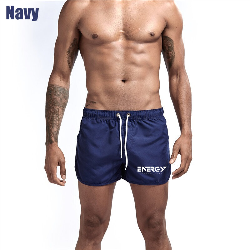 ชายชายหาดกางเกงขาสั้นน้ำหนักเบากางเกงขาสั้นร้อนวิ่ง Gym Fitness Board สั้นผ้ายืดกางเกงว่ายน้ำ S-3XL