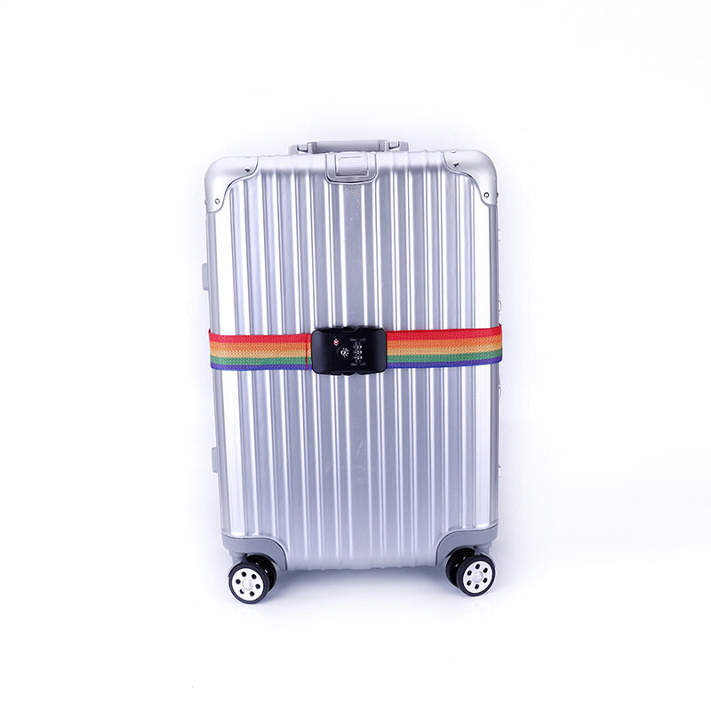 TSA Password Customs Lock Luggage Cross Belt Adjustable Travel Suitcase Band Luggage Suitcase Rope 2M Straps Travel Accessories